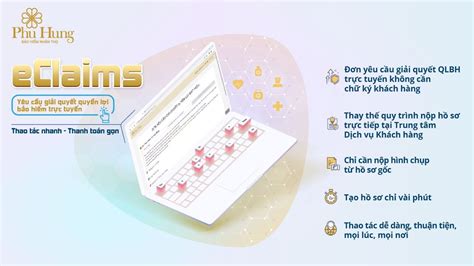 Yêu cầu giải quyết quyền lợi bảo hiểm trực tuyến (eClaims).